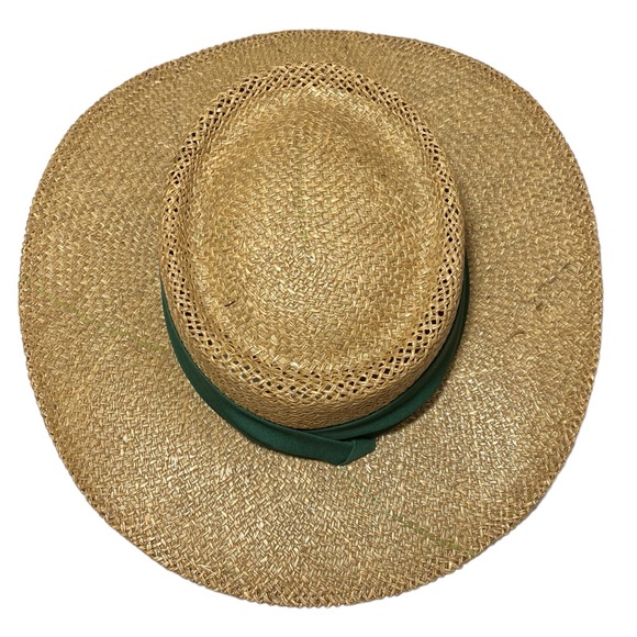 Baywood Greens Gambler Straw Golf hat Green band - Picture 2 of 6